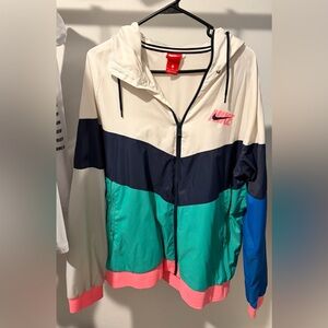 Nike Women's Color bloc Jacket - Cream, Black, Green, Blue